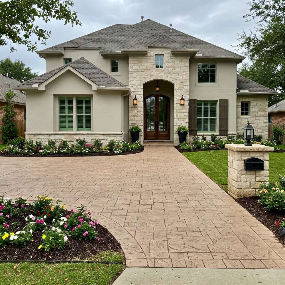 Stamped Concrete Driveway